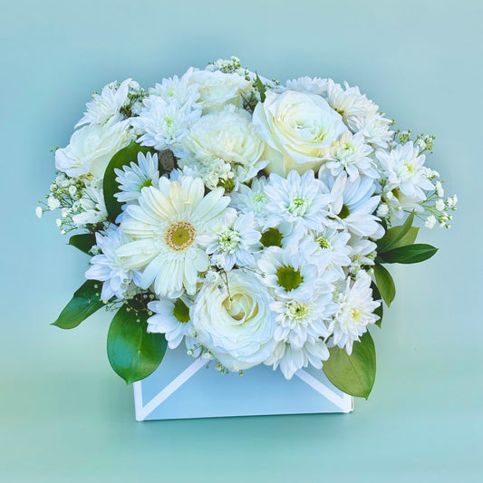 White Flower Envelop Flower Delivery Sydney