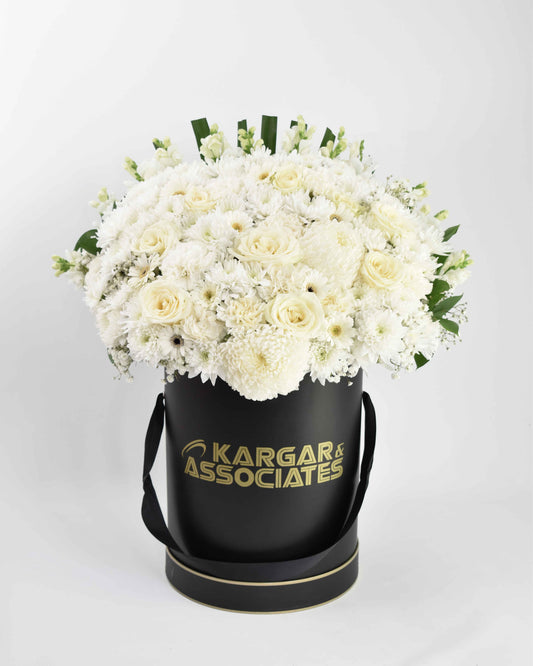Black & White Flower Box - Office Flower
