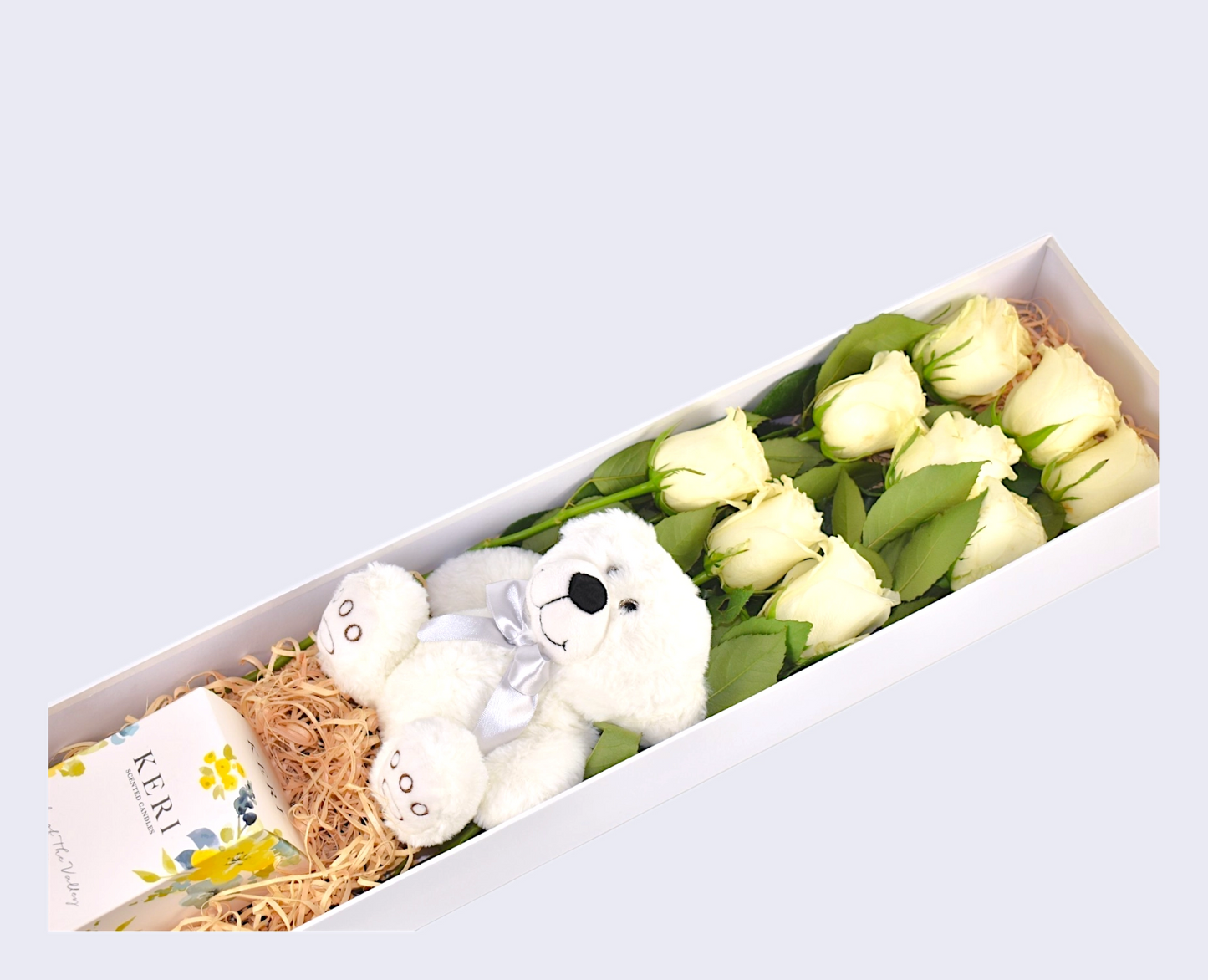 White Roses Gift Box -Rose Delivery