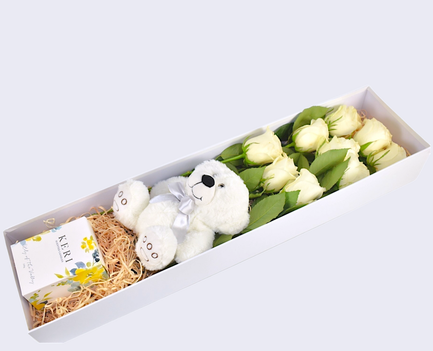White Roses Gift Box - Rose Delivery