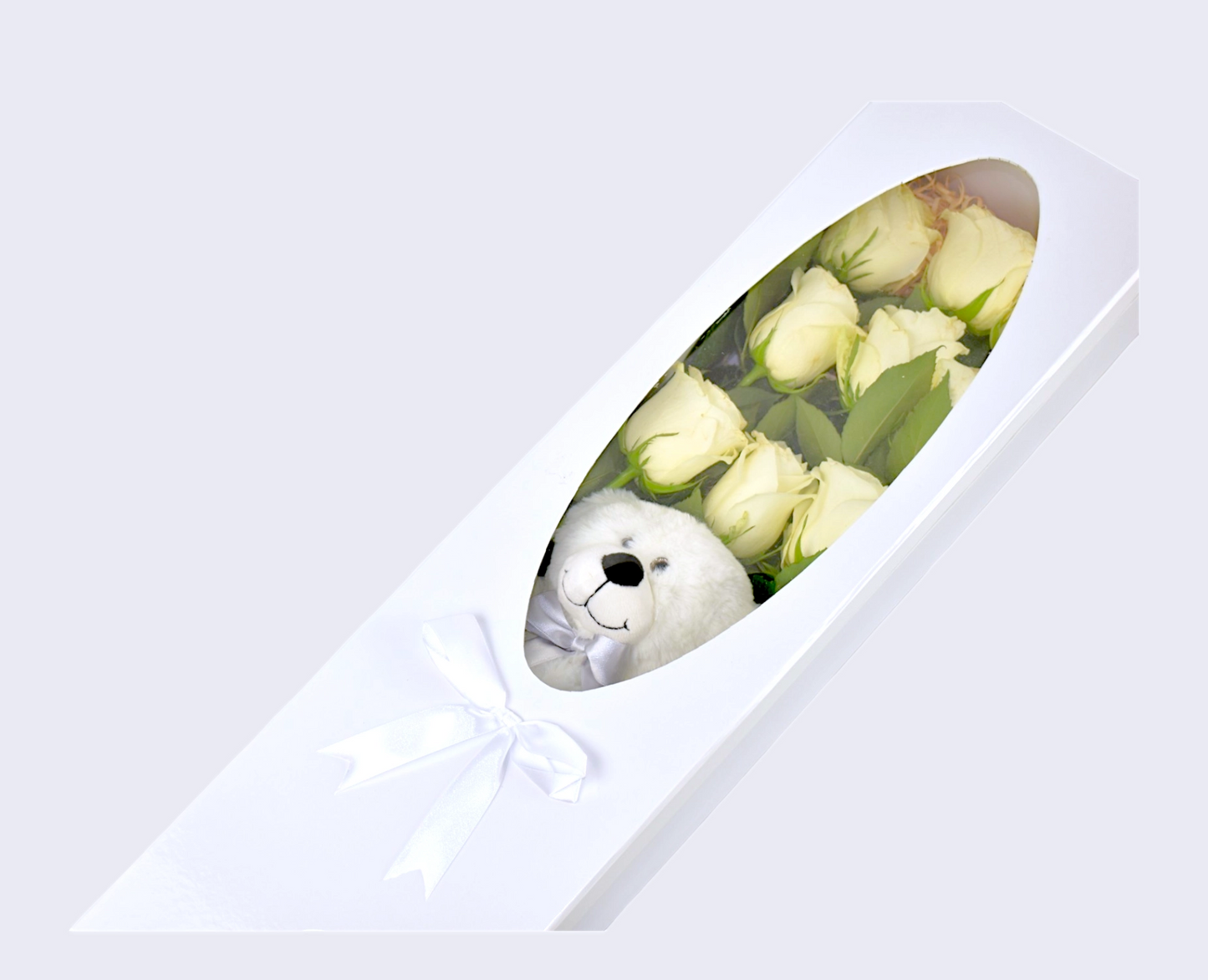 White Roses Gift Box -Rose Delivery