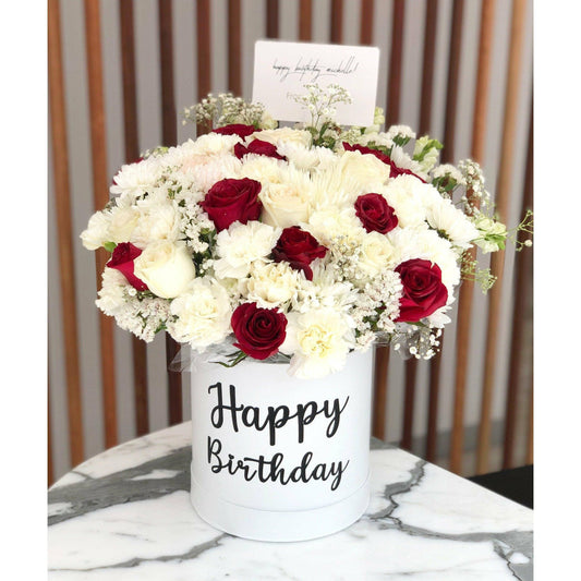 White and Red Blooms - Office Flower