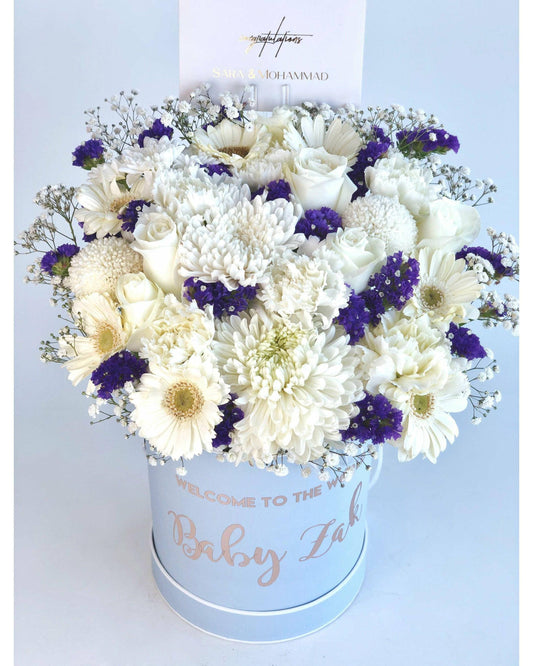 Blue and White Blooms - Office Flower