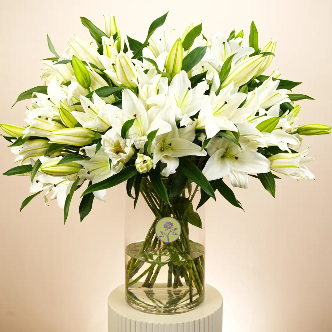Lily Lover Vase Arragement - Office Flower