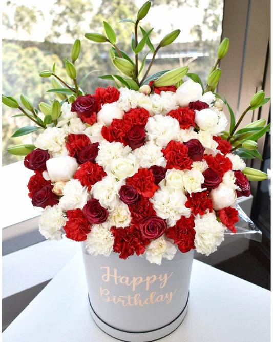 White and Red Blooms - Office Flower