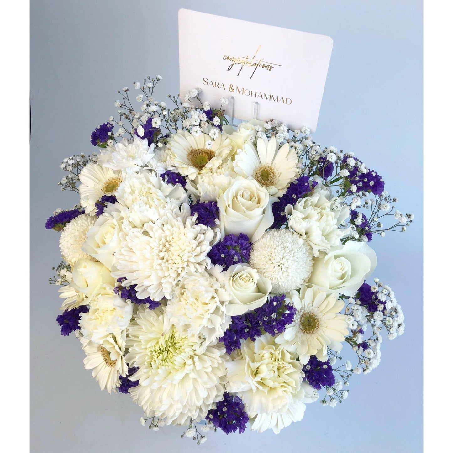 Blue and White Blooms - Office Flower