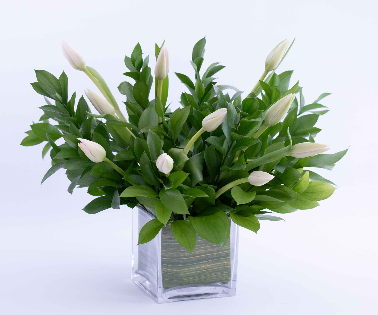White Tulip Vase - Office Flower