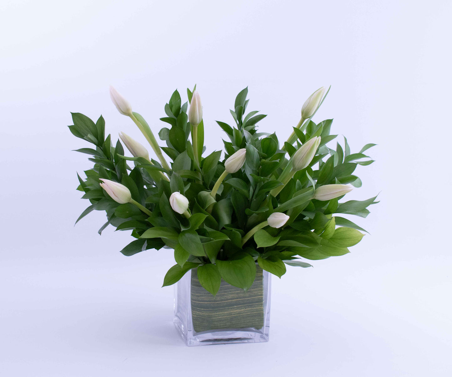 White Tulip Vase - Office Flower