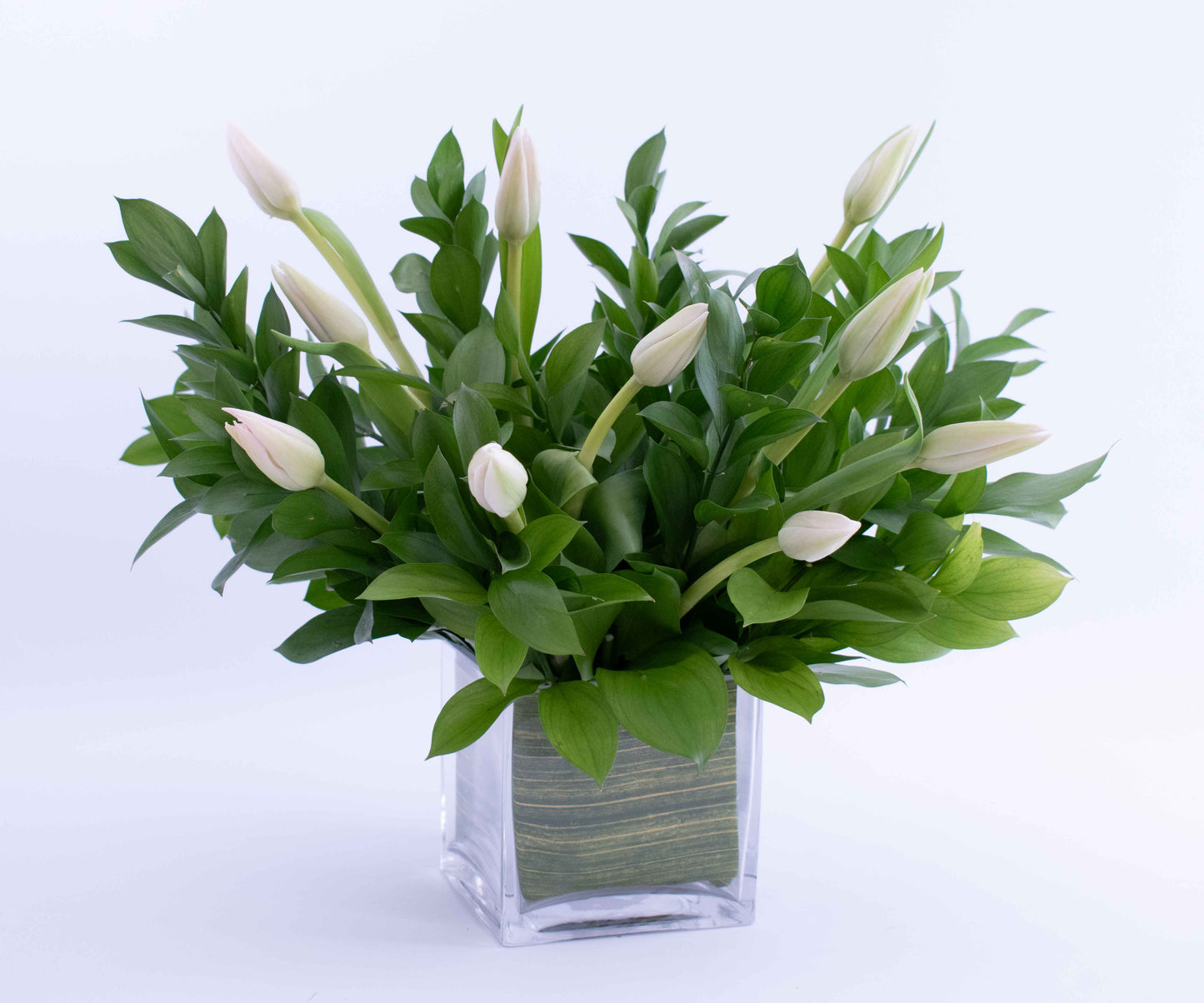 White Tulip Vase - Office Flower