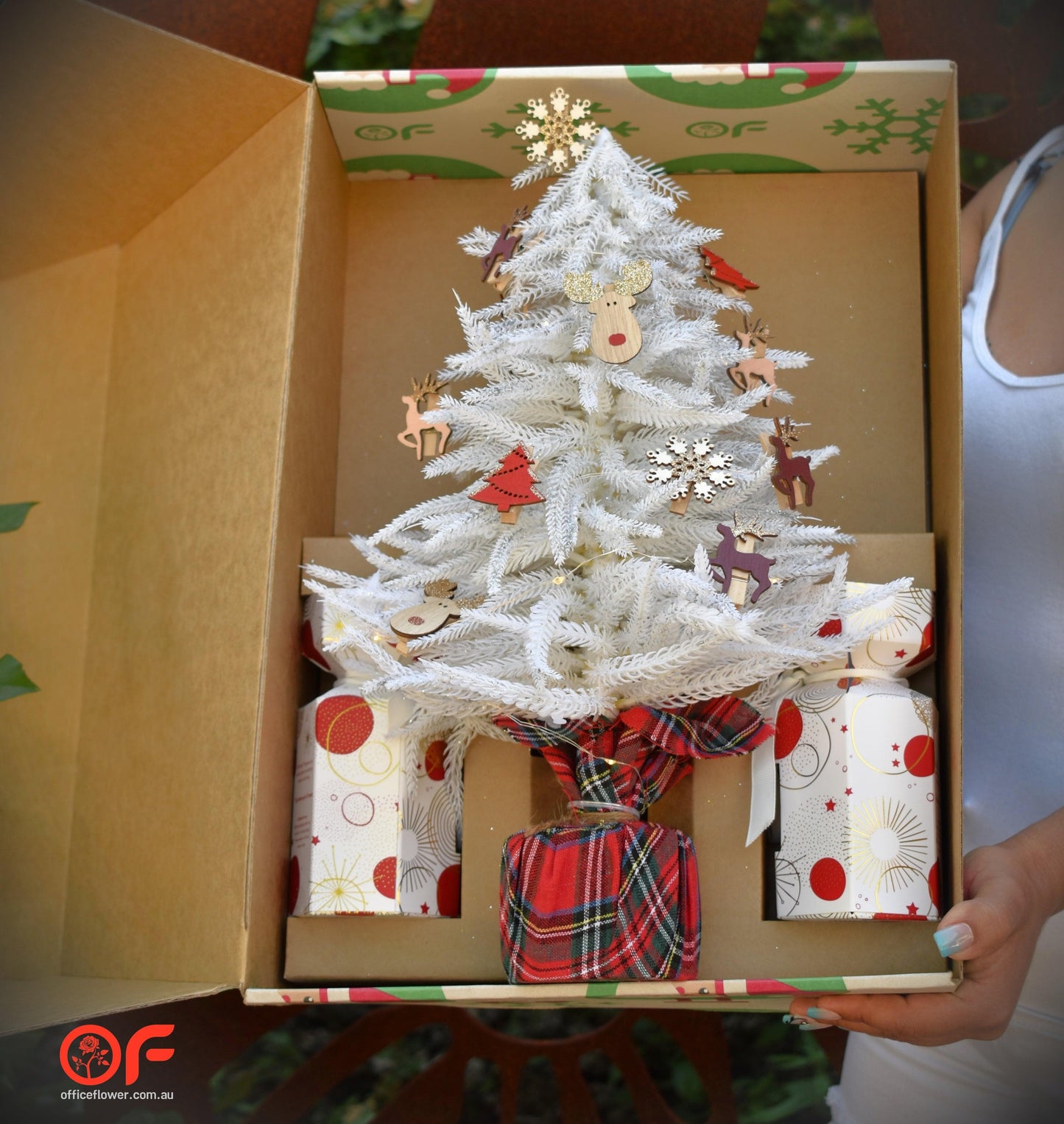 Christmas Tree Gift Box - Office Flower