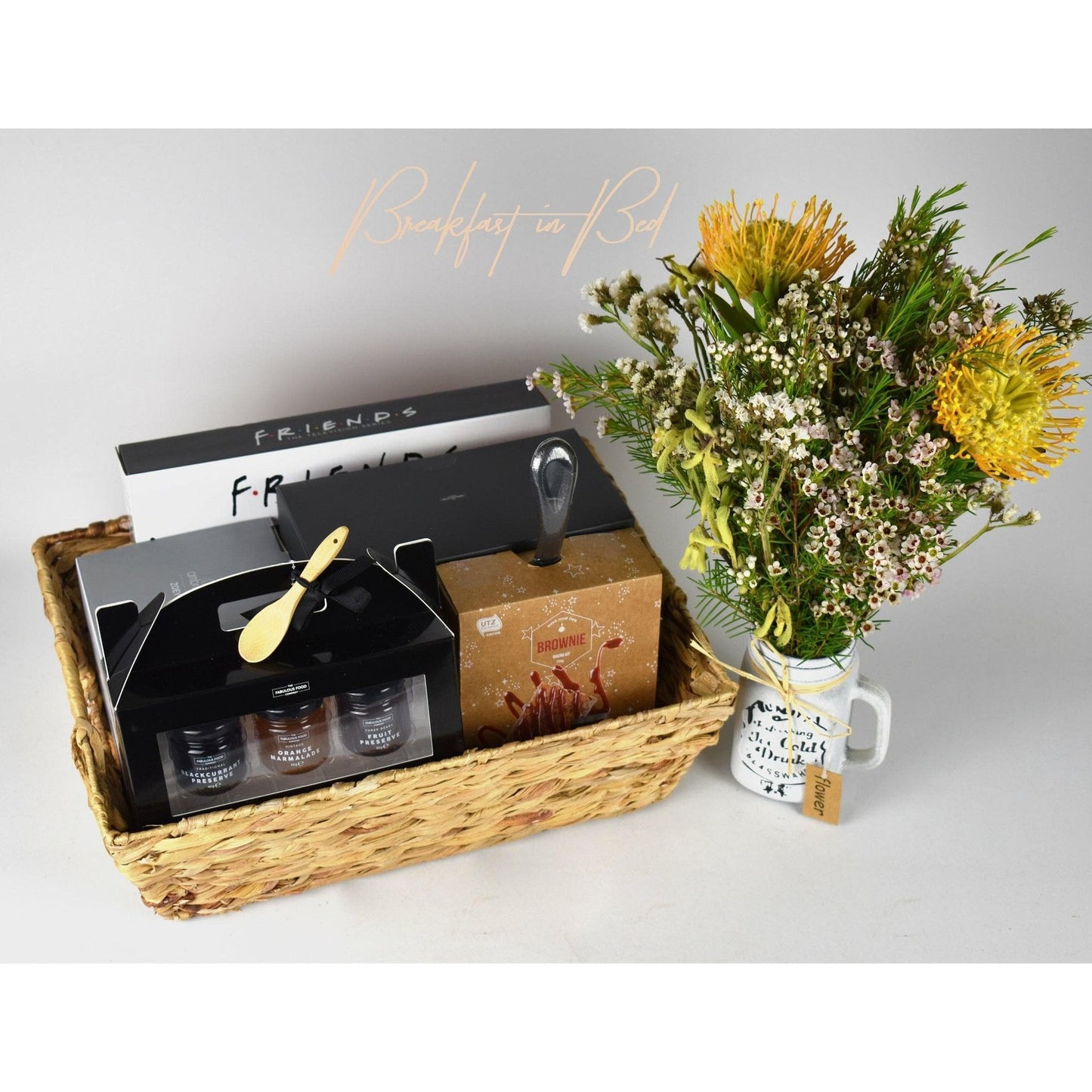 Gift Basket with Native Jar - Office Flower