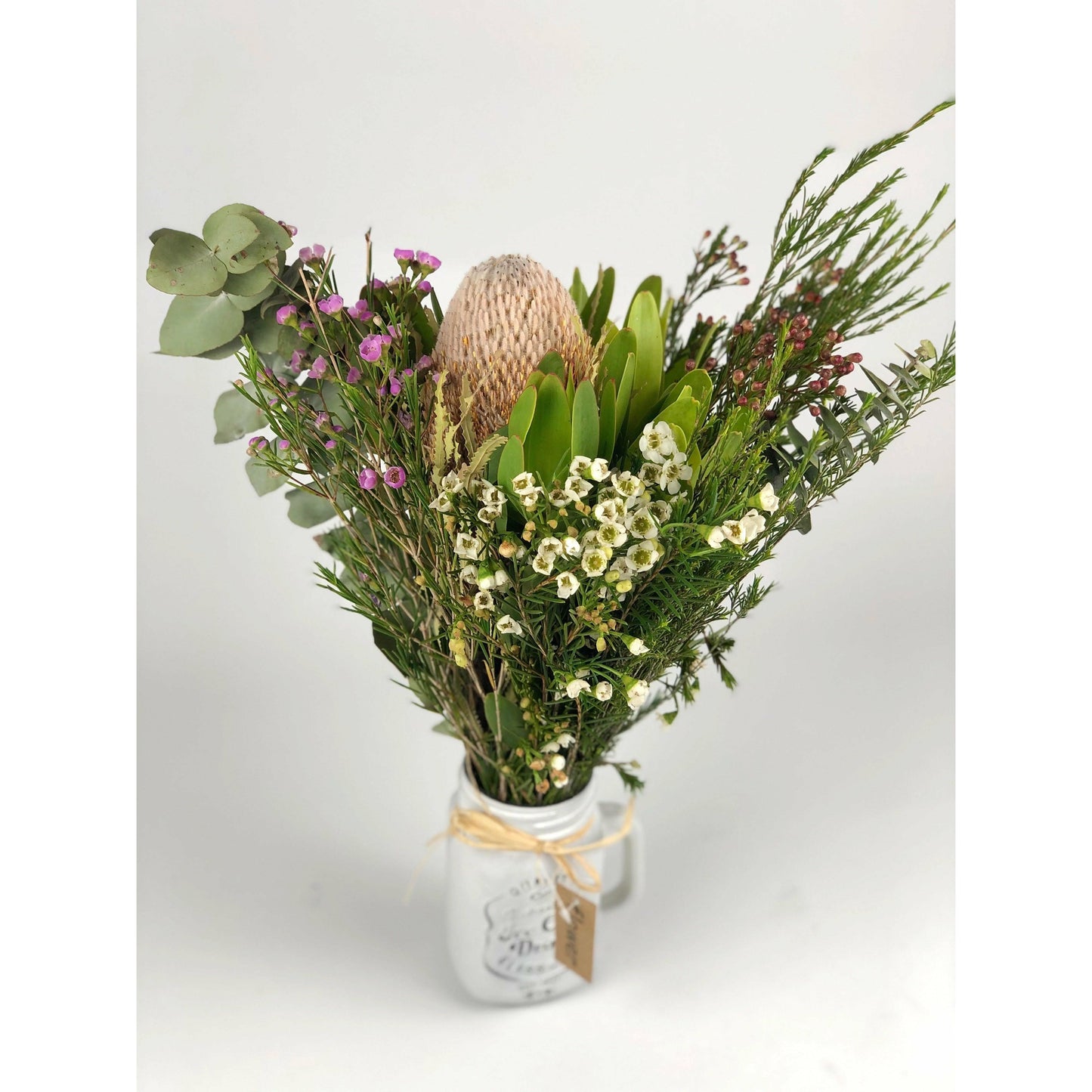 Gift Basket with Native Jar - Office Flower