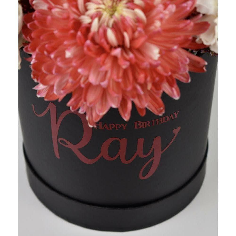 Red and White Blooms (Black Edition) - Office Flower