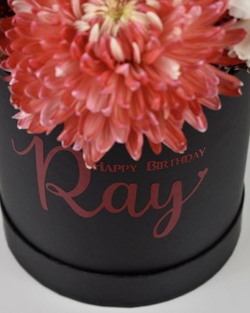 Red and White Blooms (Black Edition) - Office Flower