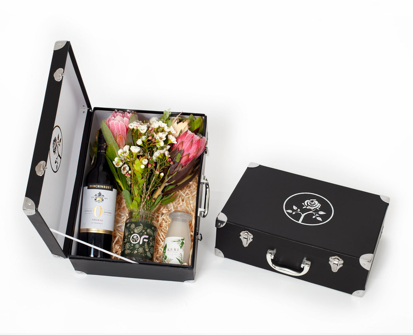 Gift for men him - Luxury Flowers and drink