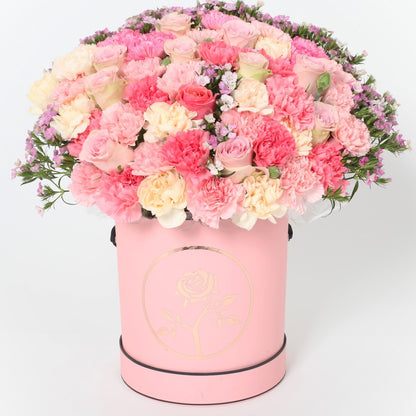 pink flower arrangement - office flower 
