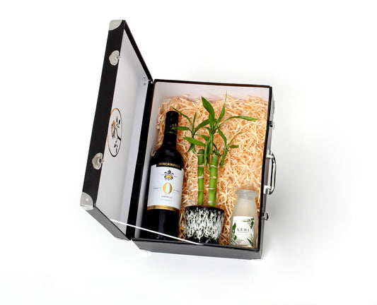 Elegance in Black- Lucky Bamboo Gift Set - Office Flower