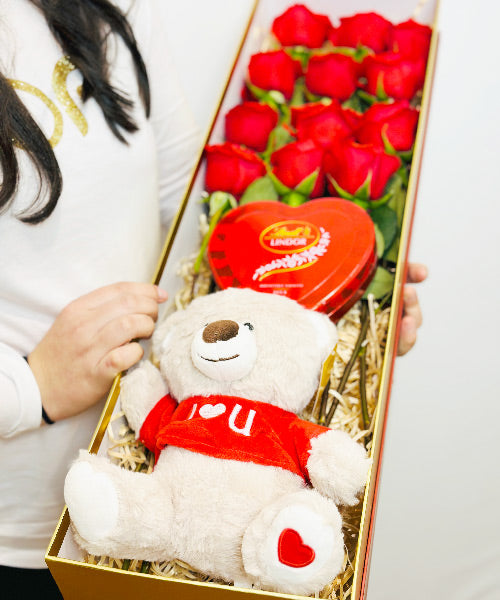 Luxe Box - Red Roses - Rose Delivery Sydney