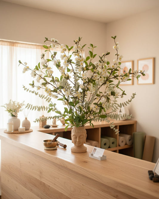 Flowers for yoga center decoration 