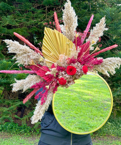 Celestial Night - Dried Flower Mirror - Office Flower