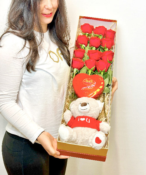 Luxe Box - Red Roses - Rose Delivery Sydney