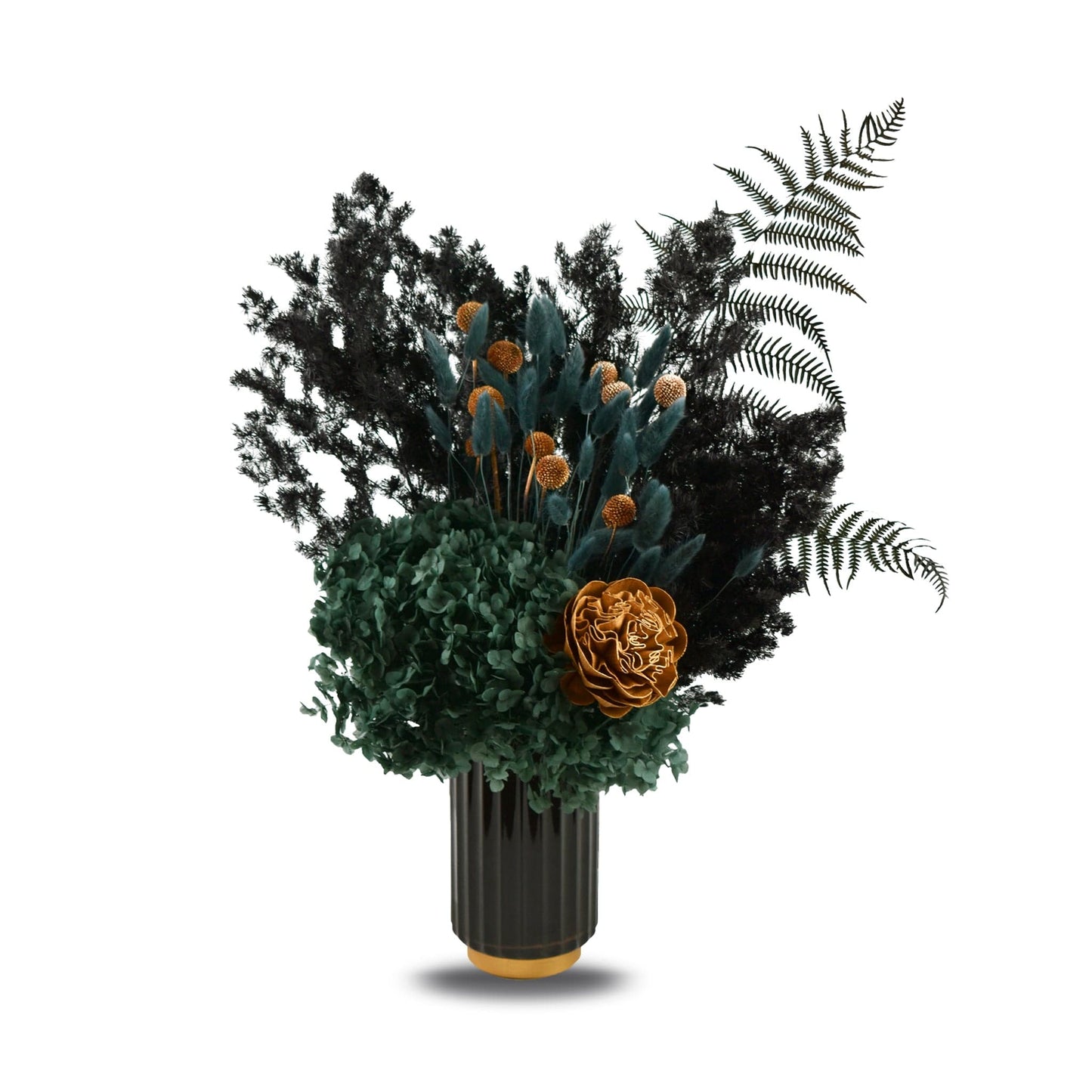 Preserved Flowers - Black and Gold - Officeflower