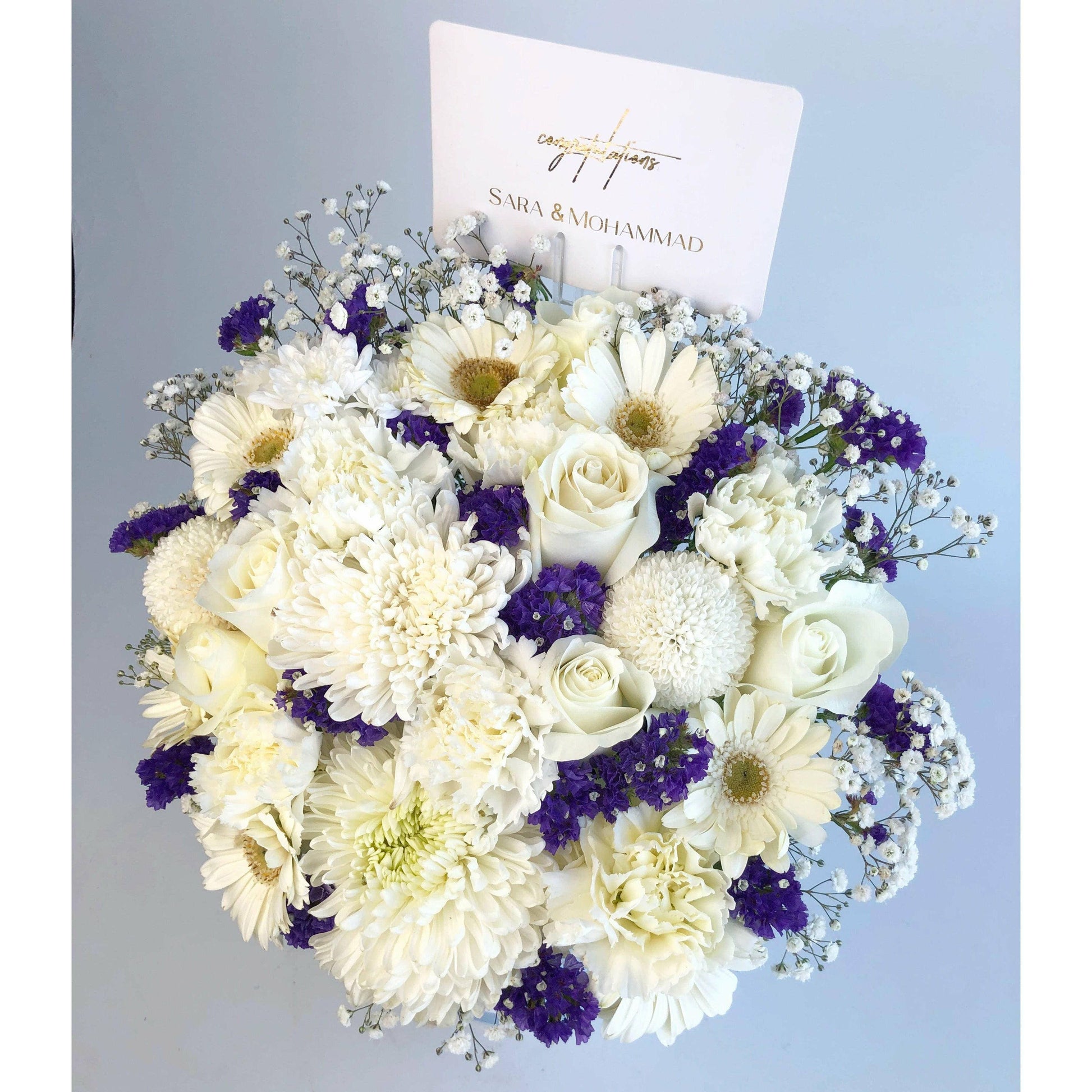 Blue and White Blooms - Office Flower