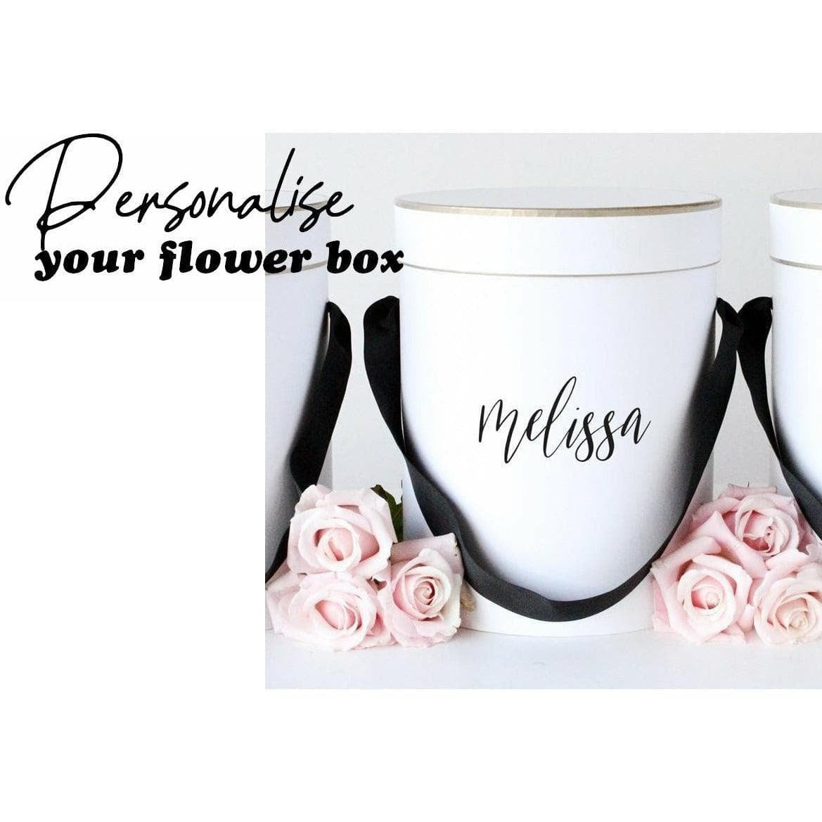 Flowers in Box with personalised lable